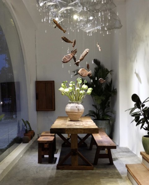 Hệ trang trí cá lưới mây