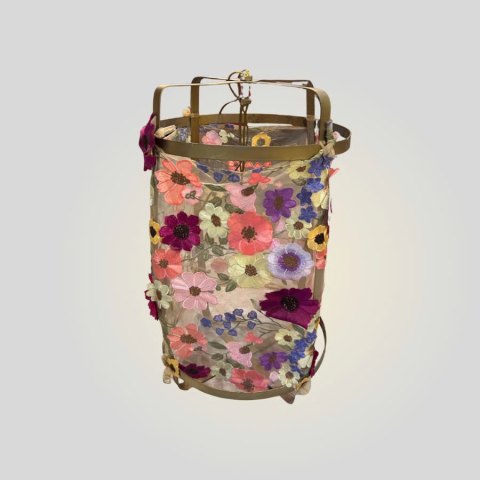 Floral Fabric Pendant Light